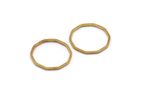 Brass Decagon Blank, 50 Raw Brass Decagon Charms, Pendants (15x1mm) BS 1773