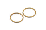 Brass Decagon Blank, 50 Raw Brass Decagon Charms, Pendants (15x1mm) BS 1773