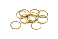 Brass Decagon Blank, 50 Raw Brass Decagon Charms, Pendants (15x1mm) BS 1773