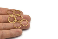 Brass Decagon Blank, 50 Raw Brass Decagon Charms, Pendants (15x1mm) BS 1773