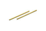 40mm Brass Tubes - 50 Raw Brass Tube Beads, Necklace Tubes, Minimalist Findings, Bracelet Crafts (1.5x40mm) BS 1785