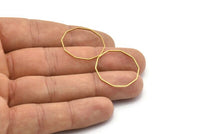 Brass Decagon Blank, 50 Raw Brass Decagon Charms, Pendants (25x1mm) BS 1775
