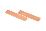 Copper Customized Bar, 10 Raw Copper Rectangle Stamping Blank, Pendants with 2 Holes (50x10x0.80mm) D0438