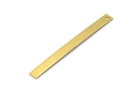 Brass Stamping Blank, 12 Raw Brass Stamping Blanks (5x59x0.80mm) D0422