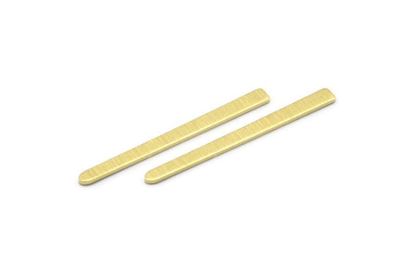 Brass Necklace Bar, 24 Textured Raw Brass Rectangle Blanks, Stamping Blanks (35x3x0.80mm) M02379