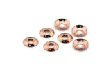 Rose Gold Bead Caps, 25 Rose Gold Tone Bead Caps (10x2mm) BS 1828