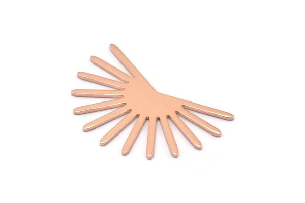 Copper Sun Blank, 8 Raw Copper Sun Blanks, Findings (20x30x0.80mm) M02367