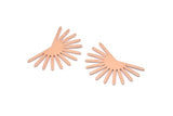 Copper Sun Blank, 8 Raw Copper Sun Blanks, Findings (20x30x0.80mm) M02367