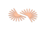 Copper Sun Blank, 8 Raw Copper Sun Blanks, Findings (20x30x0.80mm) M02367