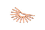 Copper Sun Blank, 8 Raw Copper Sun Blanks, Findings (20x30x0.80mm) M02369