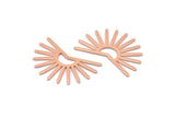 Copper Sun Blank, 8 Raw Copper Sun Blanks, Findings (20x30x0.80mm) M02369