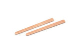 Copper Necklace Bar, 24 Raw Copper Rectangle Blanks, Stamping Blanks (35x3x0.80mm) M02383