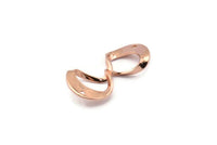 Rose Gold Infinity Charm, 4 Rose Gold Plated Brass Infinity Necklace Charms With 2 Holes, Connectors, Findings (29x15x0.80mm) D1246 Q0928