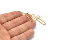 Oval Brass Charm, 50 Raw Brass Oval Rings, Connectors (25x6x1mm) BS 1735