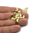 Brass Geometric Blank, 100 Raw Brass Tiny Semi Circle Blanks, Findings (9x4x0.80mm) M02356