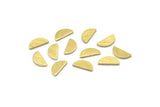 Brass Geometric Blank, 100 Textured Raw Brass Tiny Semi Circle Blanks, Findings (9x4x0.80mm) M02357