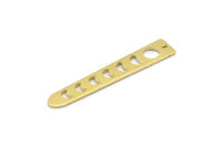 Brass Moon Charm, 24 Raw Brass Moon Phases Charms With 1 Hole (35x6x5x0.80mm) M02342