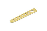 Brass Moon Charm, 24 Raw Brass Moon Phases Charms With 1 Hole (35x6x5x0.80mm) M02342