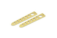 Brass Moon Charm, 24 Raw Brass Moon Phases Charms With 1 Hole (35x6x5x0.80mm) M02342