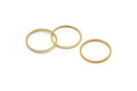 Brass Circle Connectors, 24 Raw Brass Textured Circle Connectors (17x0.8x1mm) BS 2071