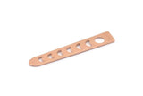 Copper Moon Blank, 24 Raw Copper Moon Phases Stamping Blanks (35x6x5x0.80mm) M02349