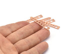 Copper Moon Blank, 24 Raw Copper Moon Phases Stamping Blanks (35x6x5x0.80mm) M02349