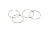 Silver Circle Connector, 50 Silver Tone Circle Connectors, Rings, Findings (20x0.8mm) BS 2096