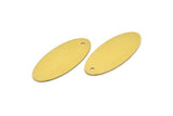 Brass Oval Connector, 12 Raw Brass Oval Connectors With 1 Hole (37.5x15.5x0.8mm) BS 1902