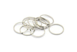 Silver Circle Connector, 50 Silver Tone Circle Connectors, Rings, Findings (16x0.8mm) BS 2097
