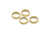 10mm Circle Connector, 50 Raw Brass Circle Ring Connector With 2 Holes, Findings (10x2.5mm) BS 2202