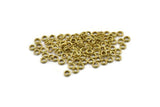 4mm Double Jump Ring - 250 Raw Brass Double Jump Rings , Split Rings (4x0.80mm) A0327