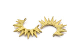Pirinç Sunny Kolye, 2 Halka, Bulgular, Tılsımlar ile 2 Ham Pirinç Sunny Etnik Kolye (28x36x4mm) BS 2304