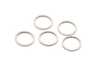 Silver Circle Connector - 24 Antique Silver Plated Brass Circle Connectors (13x1x1mm) BS 1100 H0001