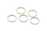 Silver Circle Connector - 24 Antique Silver Plated Brass Circle Connectors (13x1x1mm) BS 1100 H0001
