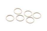 Silver Circle Connector - 24 Antique Silver Plated Brass Circle Connectors (13x1x1mm) BS 1100 H0001