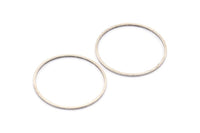 30mm Silver Rings - 12 Antique Silver Brass  Circle Connectors (30x1x1mm) BS 1089 H0009