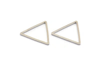 Silver Triangle Connector, 25 Silver Tone Triangle Connectors (17x17x17mm) Bs-1123 H0156