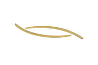 Brass Choker Findings - 3 Raw Brass Collar Findings With 2 Holes (128x7 Mm)  Brs 893-11 (b0012)