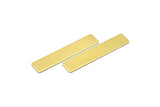 Raw Brass Rectangle, 24 Raw Brass Rectangle Stamping Blanks (40x8x0.80mm) A0917
