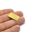 Raw Brass Bar, 24 Raw Brass Rectangle Stamping Blanks, Bars (25x15x0.80mm) A0911