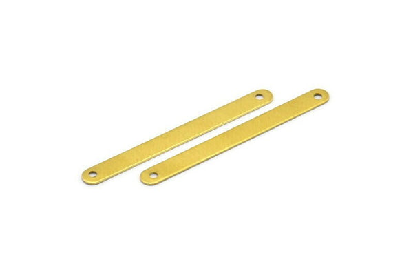 Brass Connector Blank, 50 Raw Brass Connector Blanks (39x3.8mm) A0689