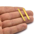 Brass Connector Blank, 50 Raw Brass Connector Blanks (39x3.8mm) A0689