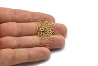 4mm Jump Ring - 1000 Raw Brass Jump Rings Findings (4x0.50mm) A0112