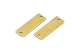 Brass Necklace Bar, 24 Raw Brass Rectangle Stamping Blanks With 2 Holes, Necklace Diy Pendants (25x8x0.80mm) A0776