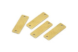 Brass Necklace Bar, 24 Raw Brass Rectangle Stamping Blanks With 2 Holes, Necklace Diy Pendants (25x8x0.80mm) A0776
