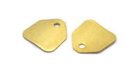 Raw Brass Stamping, 12 Raw Brass Stamping Blank Tags (20x19x0.60mm) D0116--Y346  Y104