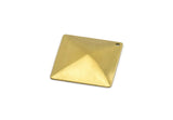 Brass Pyramid Pendant, 50 Raw Brass Pyramid Pendant (20x20mm) A0096