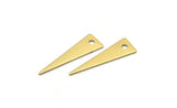 Tiny Triangle Charm, 30 Raw Brass Triangle Charms(23x7x0.60mm)   A0164
