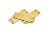 Brass Rectangle Connector, 12 Raw Brass Rectangle Stamping Blanks With 4 Holes, Connectors (30x10x0.80mm) B0096