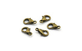 Lobster Claw Clasps, 500 Antique Bronze Lobster Claw Clasps (10x5mm) P501 ( A0366 )